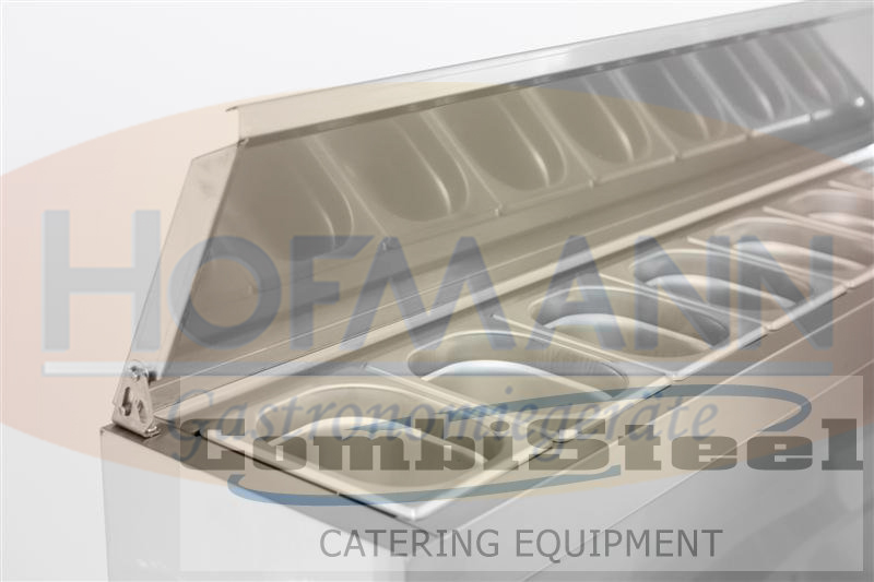 Saladette, 3 Türen, Motor unten, 7x1/1 GN, 1368x700x1006