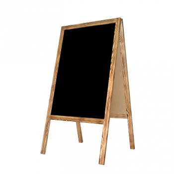 Doppelseitige "A-Tafel" mit Holzrahmen, 118x48
