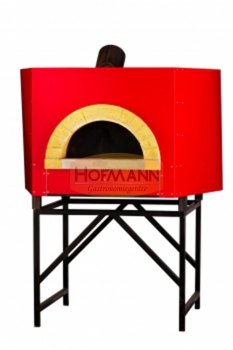 Gasofen für 7 Pizzen Ø33cm, demontiert, mit fixer Monoblock Backfläche, Innenmaße 1200x1150x420, Außenmaße 1600x1500x19001900