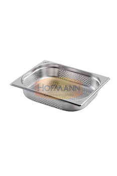 Gastronormbehälter Edelstahl perforiert 1/2 GN 200 mm tief 12,5 ltr.