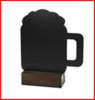 Tischtafel aufsteller form: "krug", A6