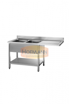 Spülcenter, Ablage rechts, Becken: 2x 400x500x250, 1600x700x850