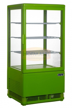 Mini-Kühlvitrine mit Umlufkühlung, 70 Ltr., 430x380x880