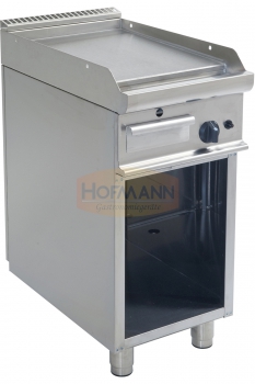 Gas-Grillplatte mit offenem Unterbau, Platte glatt, 400x700x850