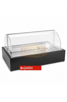 Buffet display, perforated:1/1 GN 65 mm perforated, 1/1 GN 20 mm, roll-top cover incl. CUBIC 904.165