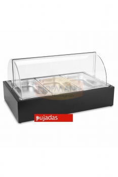 Triple Buffet display: 3 x 1/3 GN, 1/1 GN 20 mm, roll-top cover incl. CUBIC 904.113