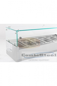 Aufsatzvitrine, +2 / +8°C, 6x1/4GN, 1400x335x435mm