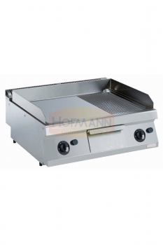 Tisch-Grillplatte, Gas, Chrom glatt/gerillt, 800x700x250