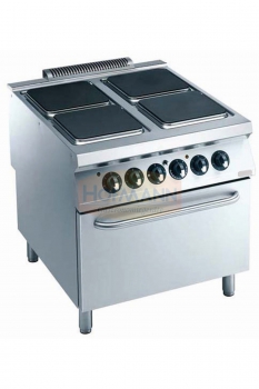 Elektroherd, 4 Platten, mit elektro Backofen, 800x900x850