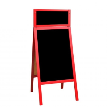 Doppelseitige "A-Tafel" mit zusätzlicher Tafel, bunt, 118+46x61