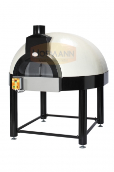 Gasofen für 12 Pizzen Ø33cm, vormontiert, mit fixer  Monoblock Backfläche, Innenmaße 1400x1550x420, Außenmaße 1800x1860x1900