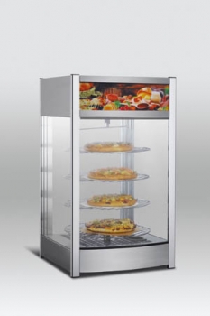 Rotierende Wärmevitrine,  +30/+90°C, 97 L , 448x460x785