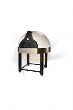 Holz-/Gasofen für 9 Pizzen Ø33cm, demontiert, mit rotierender Monoblock Backfläche, Innenmaße 1740x1400x420, Außenmaße 2150x1860x1900