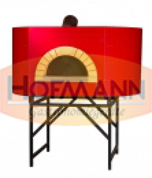 Gasofen für 9 Pizzen Ø33cm, demontiert, mit fixer Monoblock Backfläche, Innenmaße 1400x1350x420, Außenmaße 1800x1700x1900