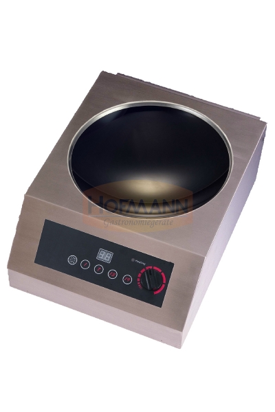 Einbau-Wok-Induktionskocher, 400 V / 3 Ph / 5 kW, 385x520x243