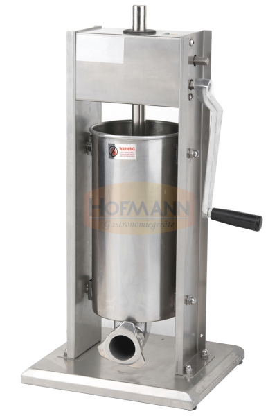 Wurstfüller, 7 Ltr., komplett Edelstahl, 380x350x740