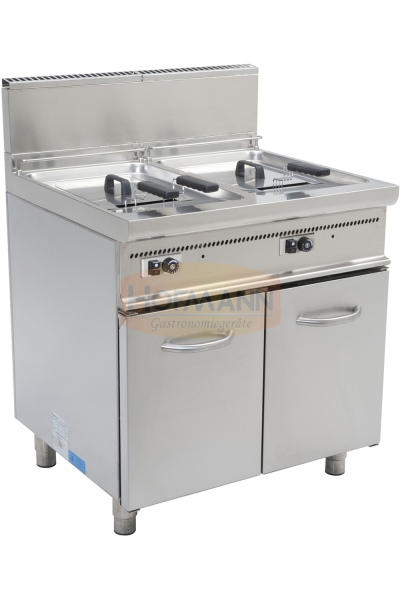 Gasfritteuse 2x 17 Ltr., 800x700x850