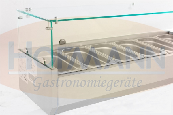 Aufsatzvitrine, +2 / +8°, 1500x395x435, 6x1/3GN