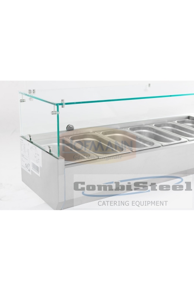 Aufsatzvitrine, +2 / +8°C, 6x1/4GN, 1400x335x435mm