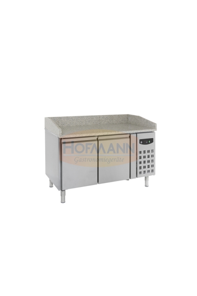 Pizzatisch Vitrine 2 Türen, +2 / +8°, 1510x800x1000,1/3GN