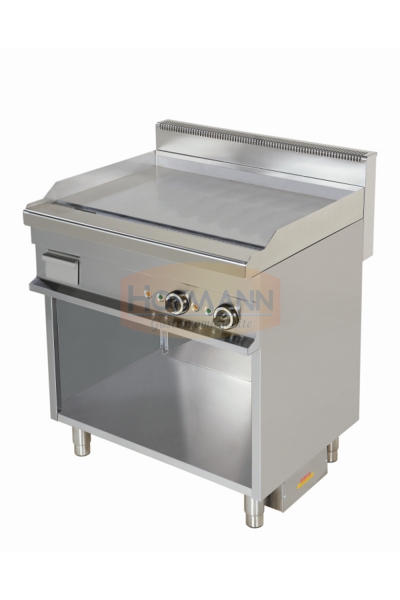 Grillplatte, elektrisch, Chrom glatt, 800x700x900