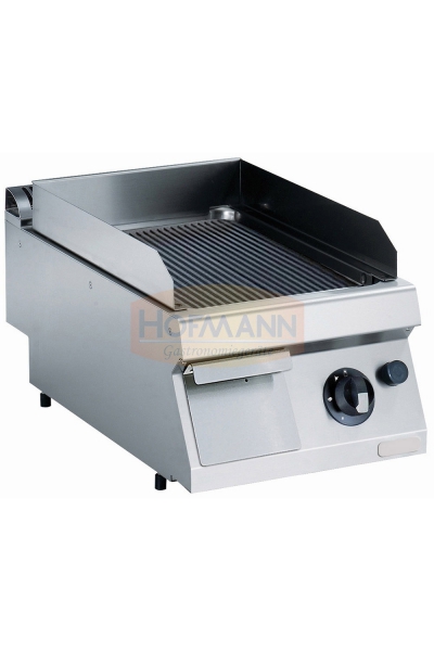 Tisch-Grillplatte, Gas, gerillt, 400x700x250
