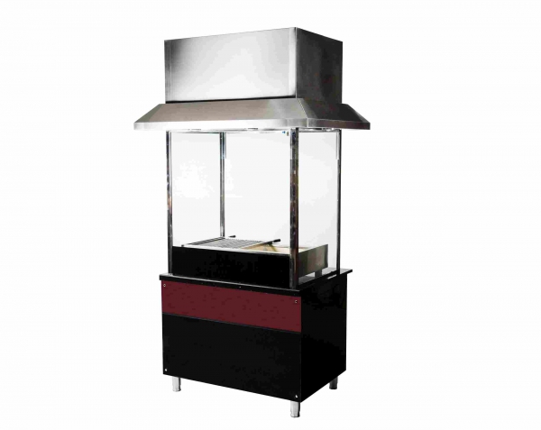 Holzkohlegrill mit Unterschrank, 1540x850x2400