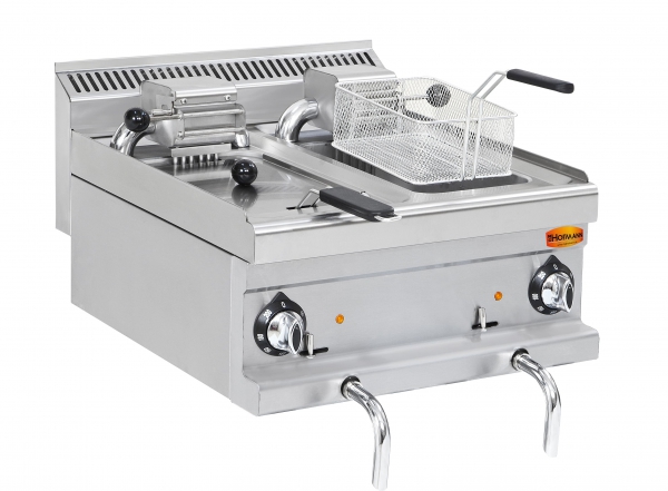 Elektro-Fritteuse 8+8lt., 15 kW, 400V, 600x600x270