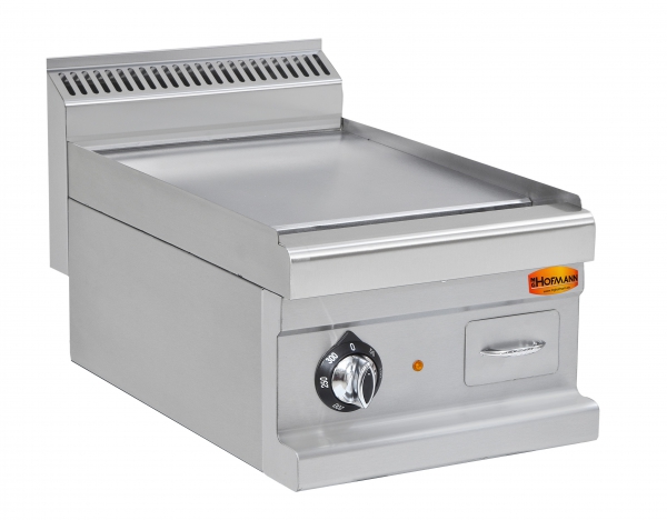 Elektro - Grillplatte, Tischmodell, glatte Platte, verchromt, 6 kW, 400 V, 400x700x270