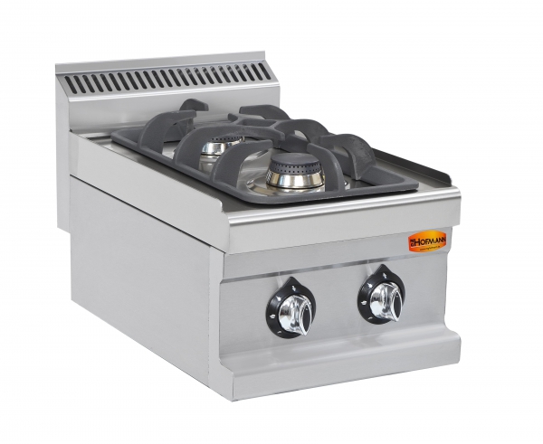 Gas-Kochfeld, 2 Brenner, 11 kW, 400x600x270