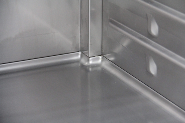Edelstahl-Kühlschrank mit Monoblock-System, 1 Tür, 690x840x2100