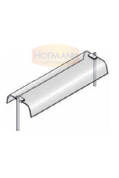 Aufsatzbord mit doppelt abgerundetem Glas, 1110x360x400